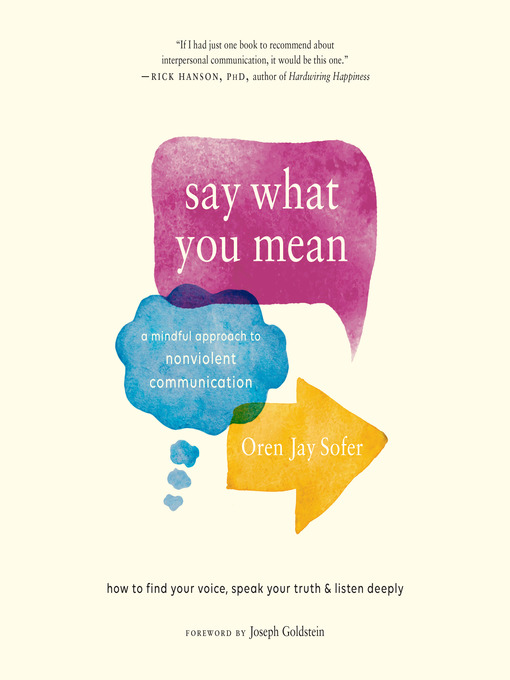 Title details for Say What You Mean by Oren Jay Sofer - Wait list